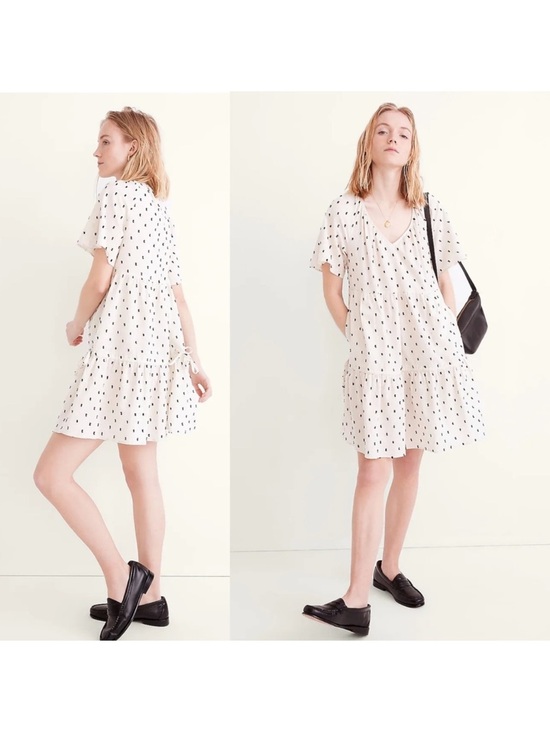 Madewell Dresses & Skirts - Madewell Cotton-Linen Lorelei Mini Dress in Clip Dot Size Medium